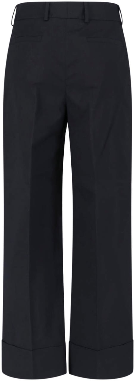 Incotex Black Tailored Straight-Leg Stretch Trousers Zwart