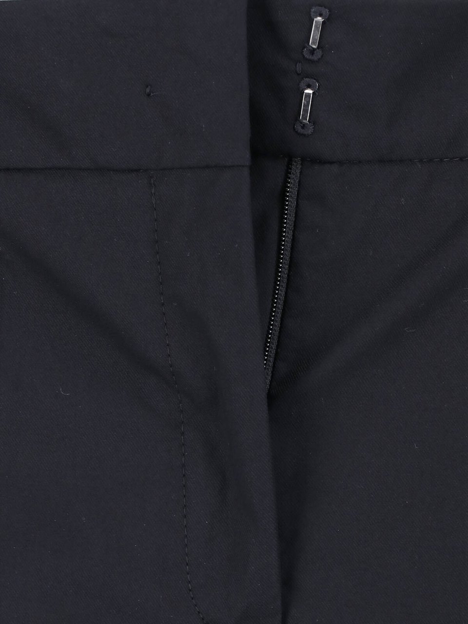 Incotex Black Tailored Straight-Leg Stretch Trousers Zwart