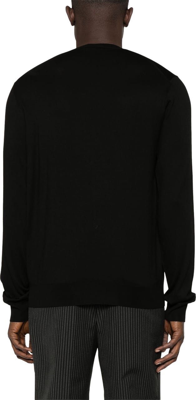 Prada Recycled Silk Crewneck Sweater Zwart