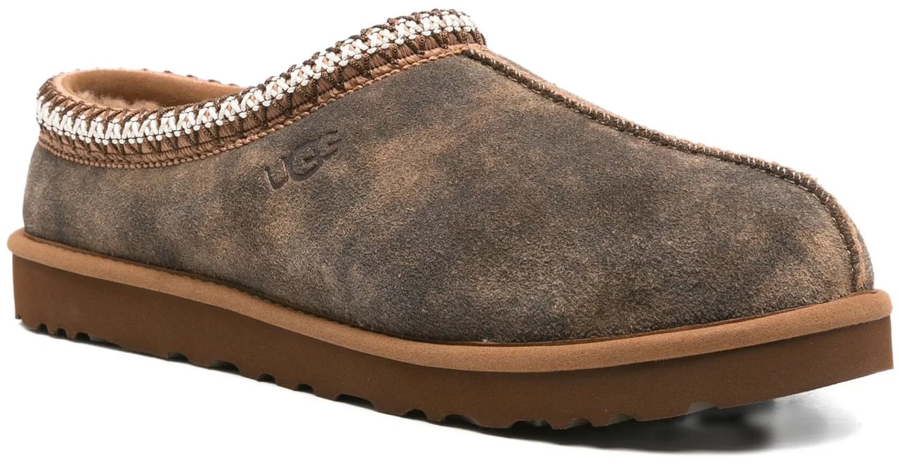 UGG Brown M Tasman Baxter Suede-Like Slippers Grijs