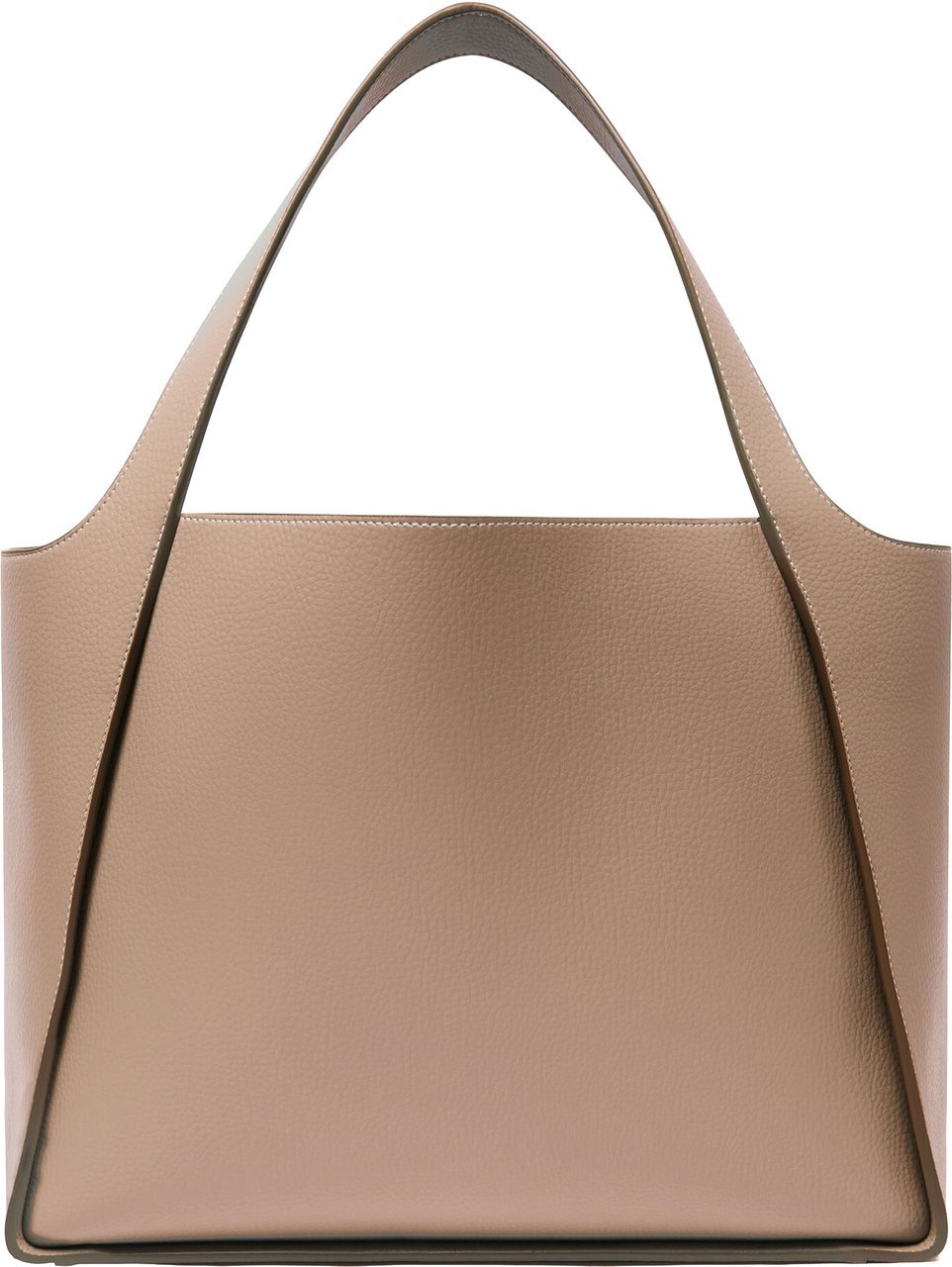 Stella McCartney Neutral Tote Bag Grainy Embossed Totes Neutraal