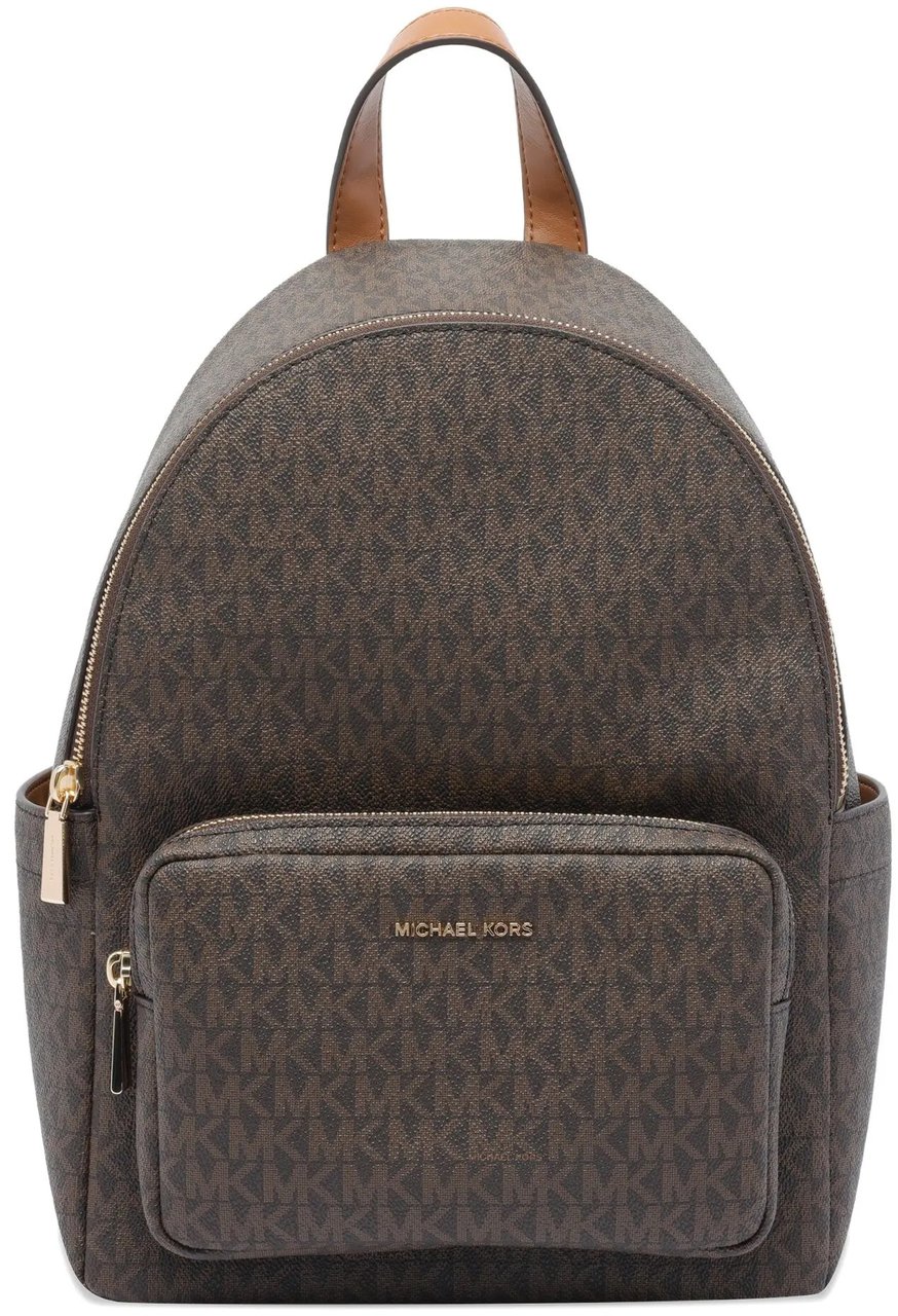 Michael Kors Dark Brown Monogram Pattern Backpack Grijs