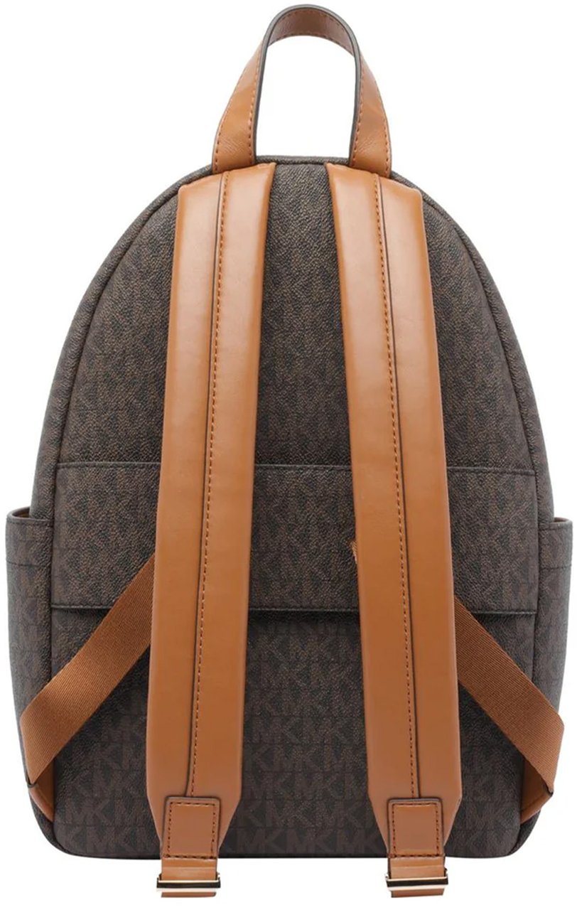 Michael Kors Dark Brown Monogram Pattern Backpack Grijs