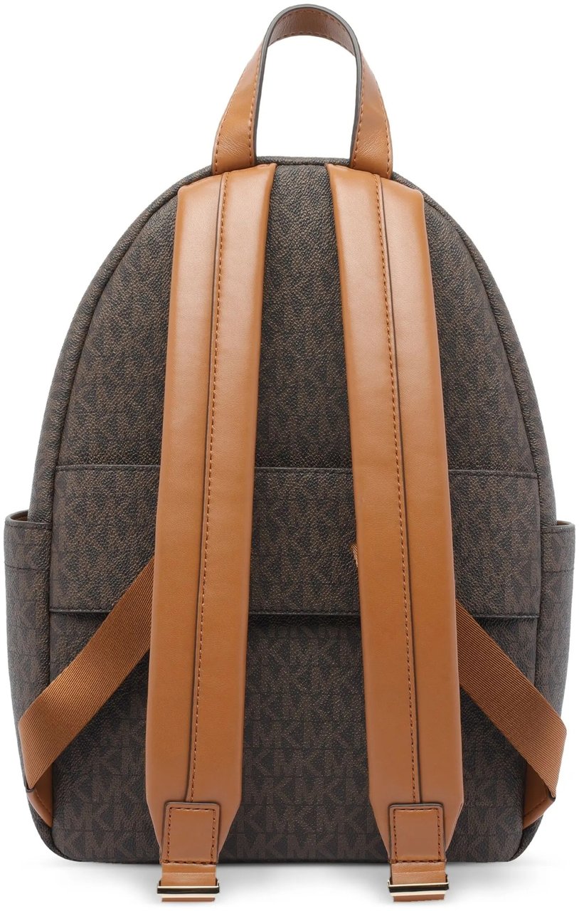 Michael Kors Dark Brown Monogram Pattern Backpack Grijs
