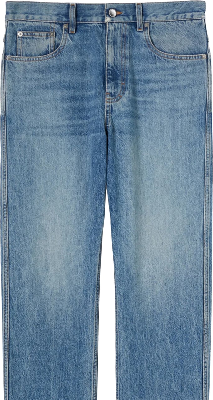 Gucci Blue Washed Tapered-Fit Cigarette Jeans Blauw