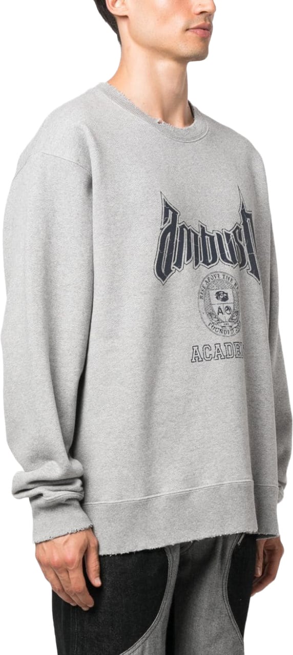 AMBUSH Heather Grey Academy Graphic Cotton Sweatshirt Wit