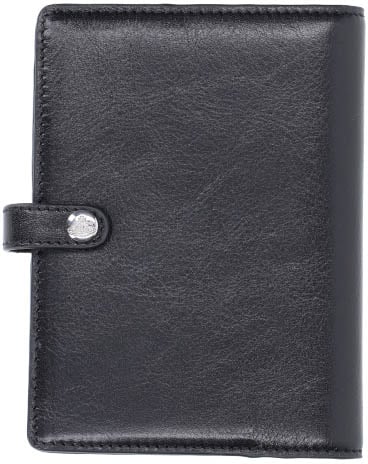 Vivienne Westwood Black Orb Bi-fold Leather Cardholder Zwart