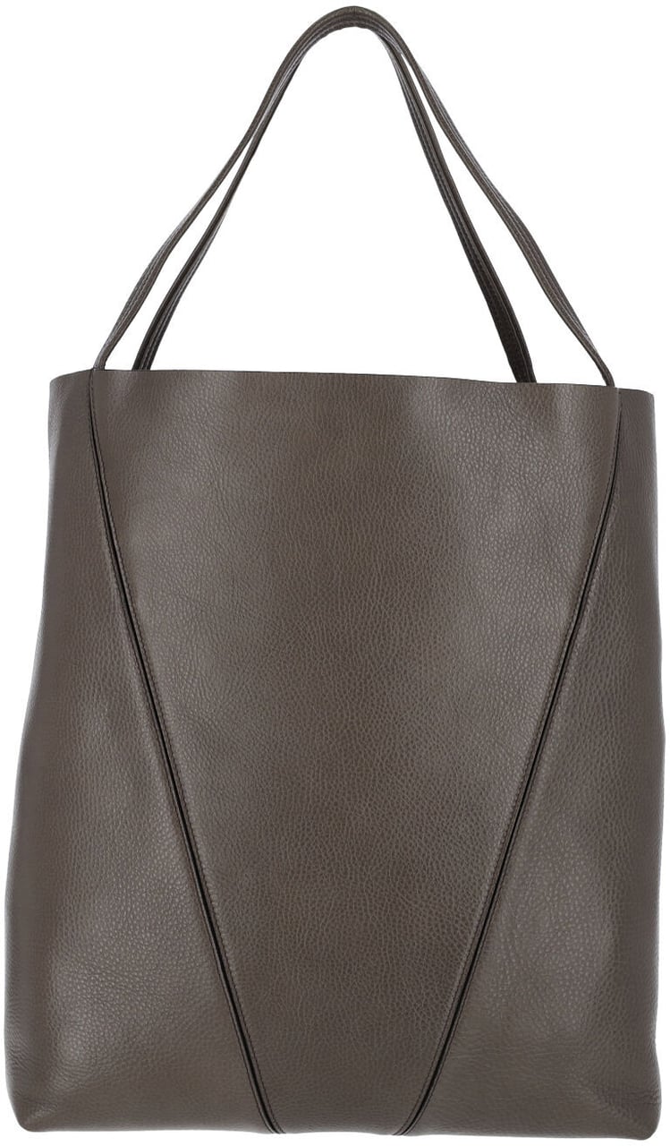 Chloé Grey Spin Textured Leather Tote Grijs
