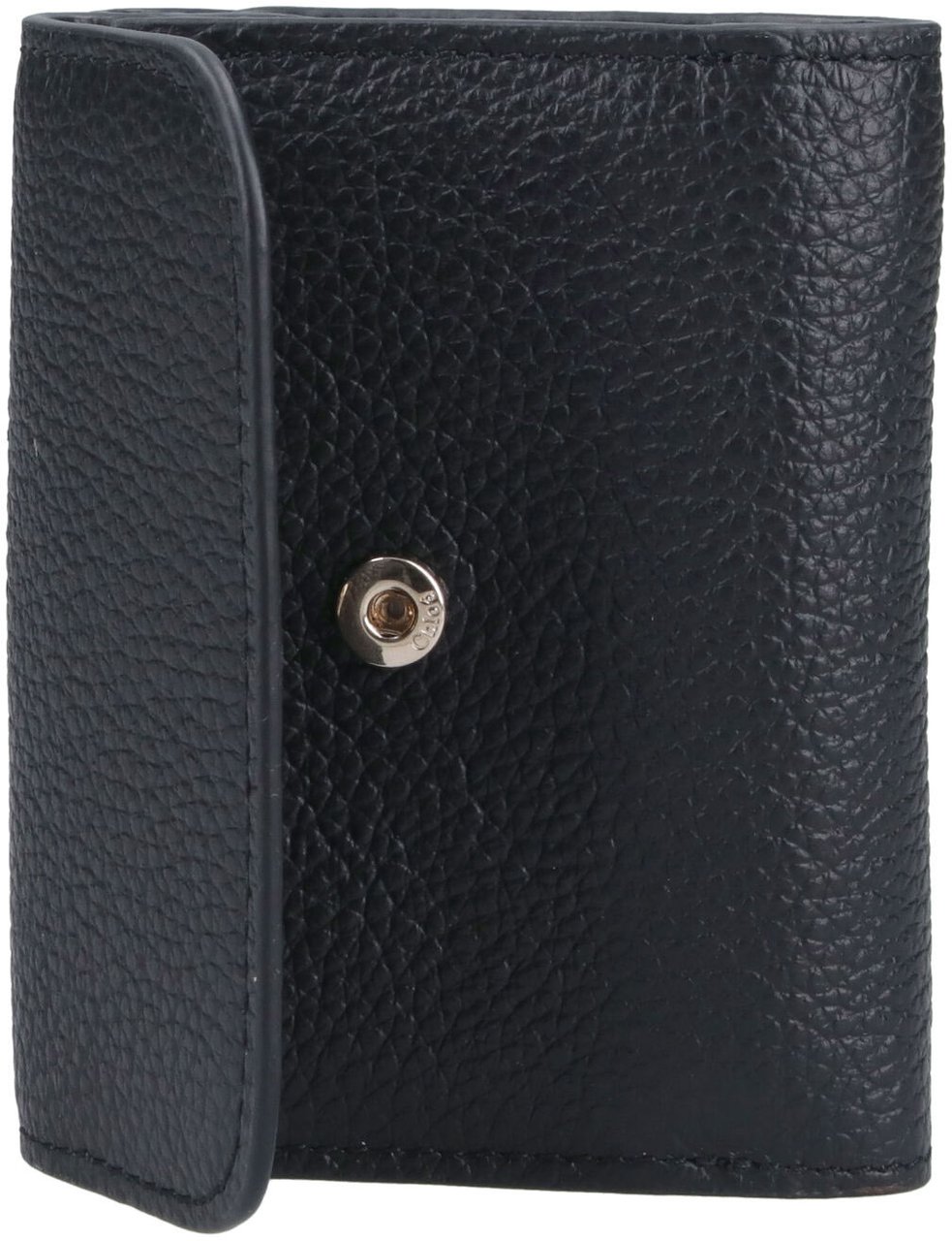 Chloé Black Alphabet Textured Leather Wallet Zwart