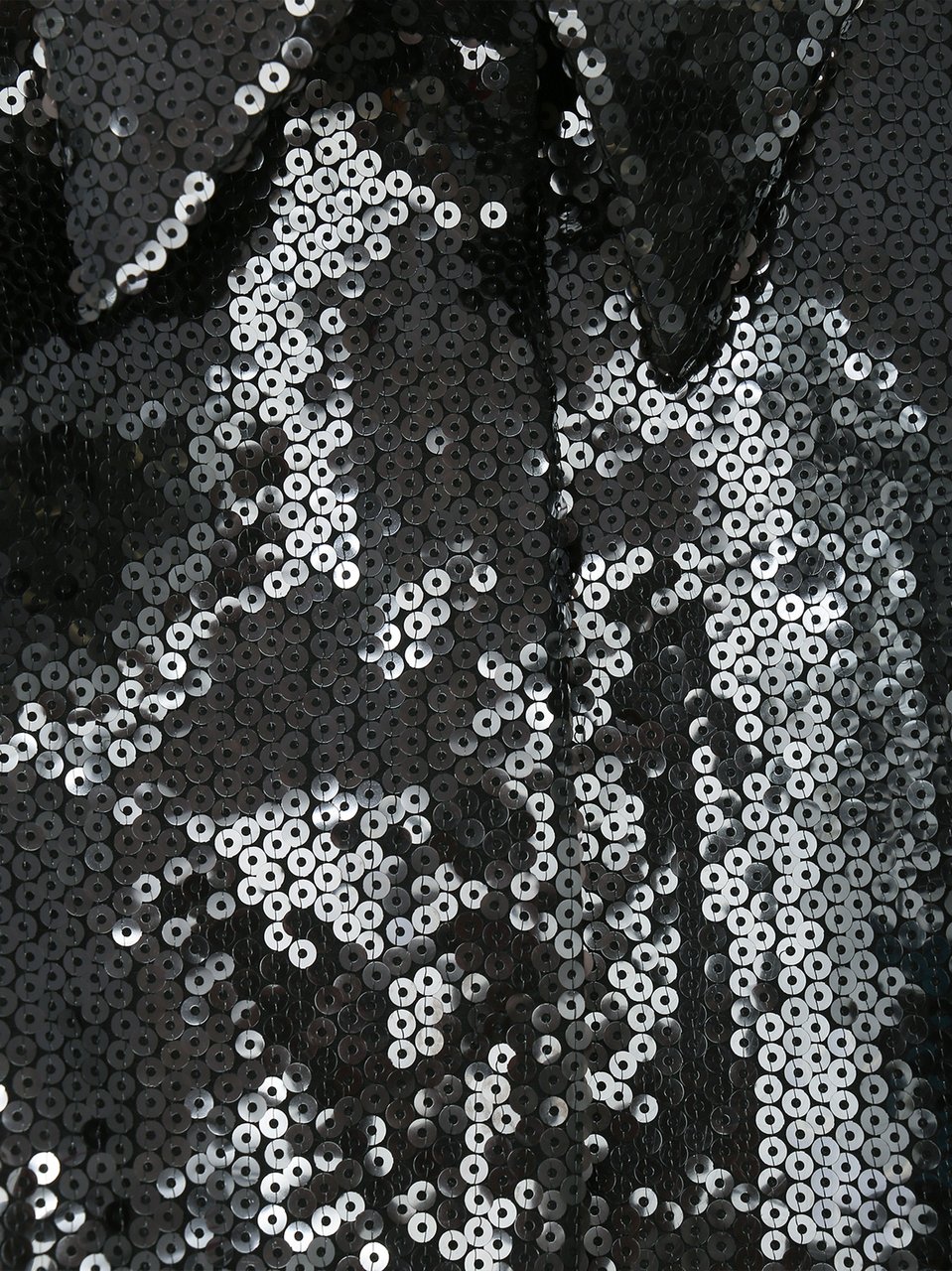 Alberta Ferretti Black Sequin-Embellished Polyester Shirt Zwart