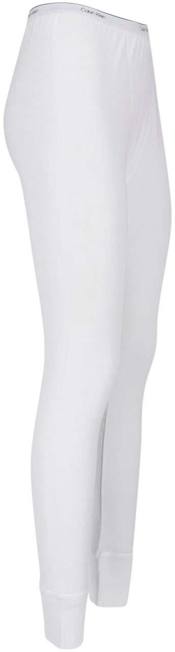 Calvin Klein White Slim-Fit Ribbed Cuff Logo Trousers Wit