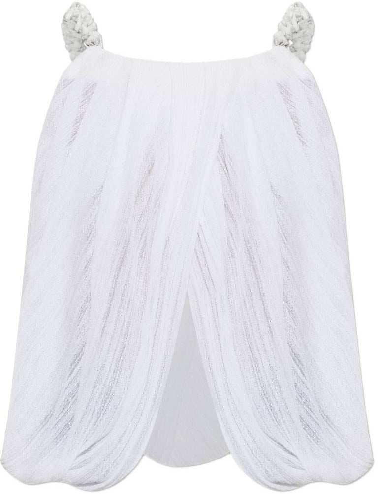 Balmain Minimalist Sleeveless Crew Neck Knit Top Wit