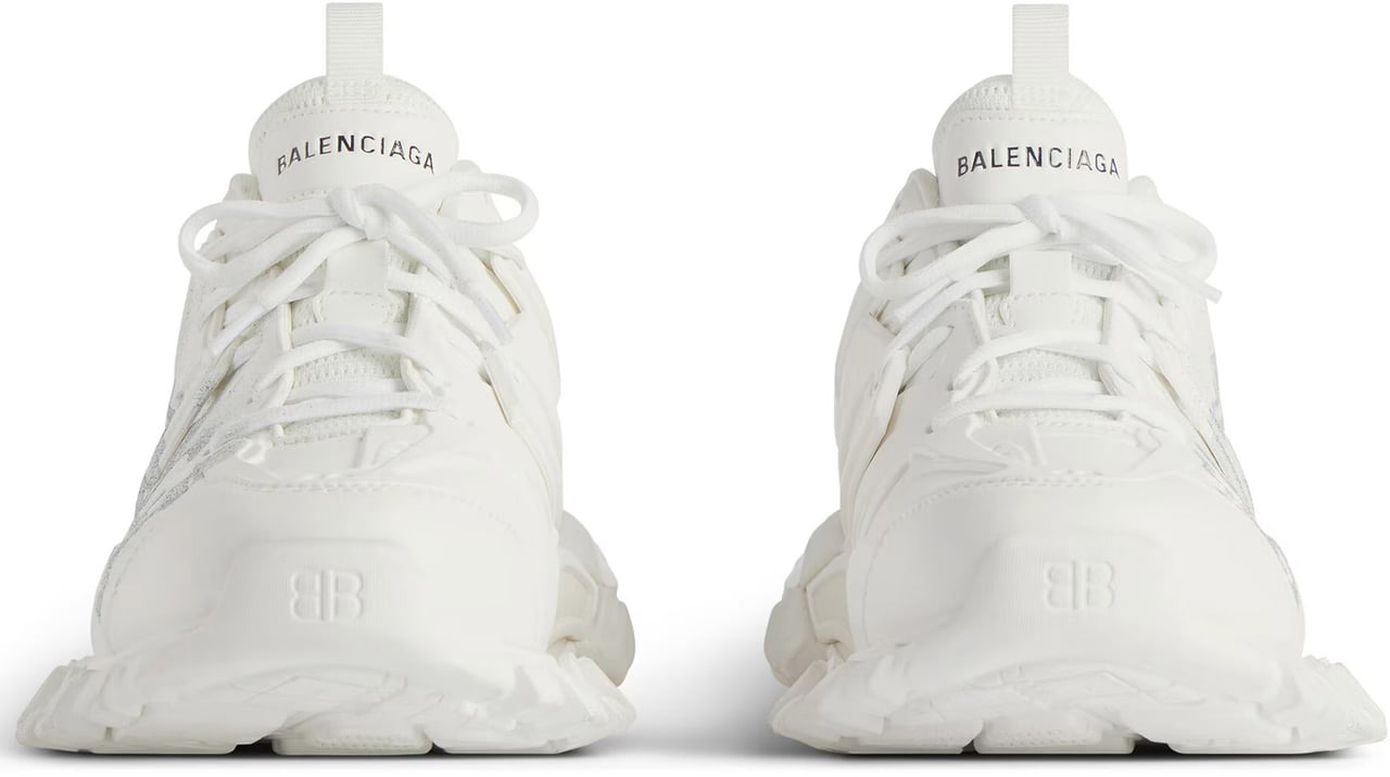 Balenciaga Neutral Track Embossed Chunky Sneakers Wit