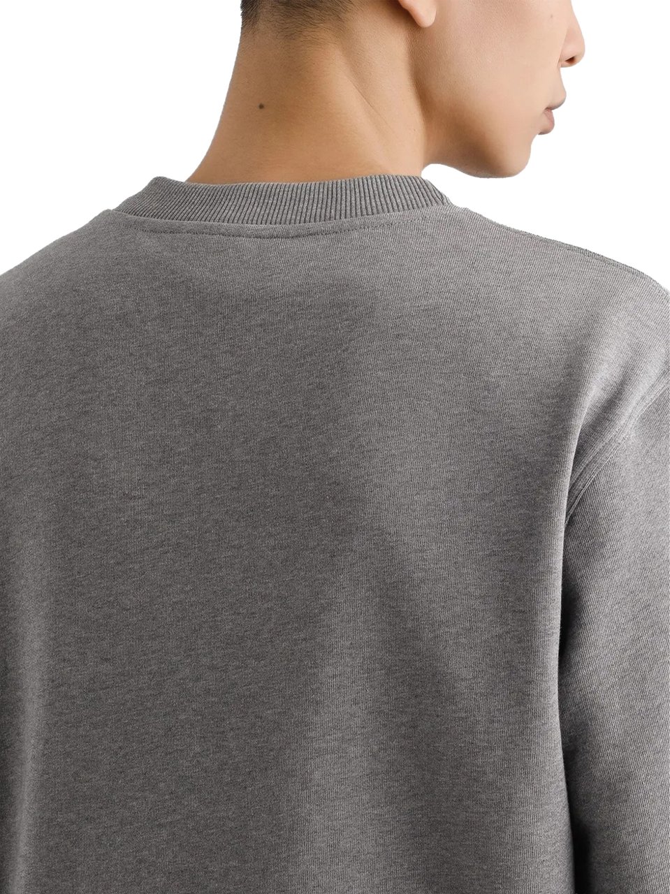 Dolce & Gabbana Grey Crewneck Vintage Script Logo Sweatshirt Grijs