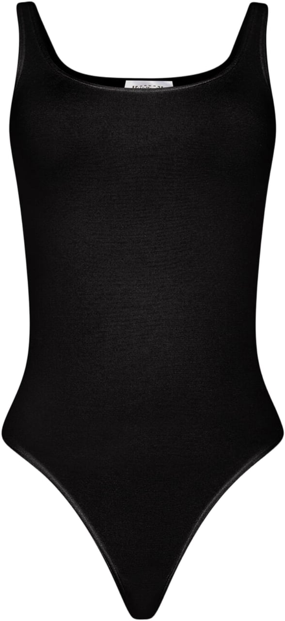 Wolford Jamaika String Body Fitted Cotton Bodysuit Neutraal