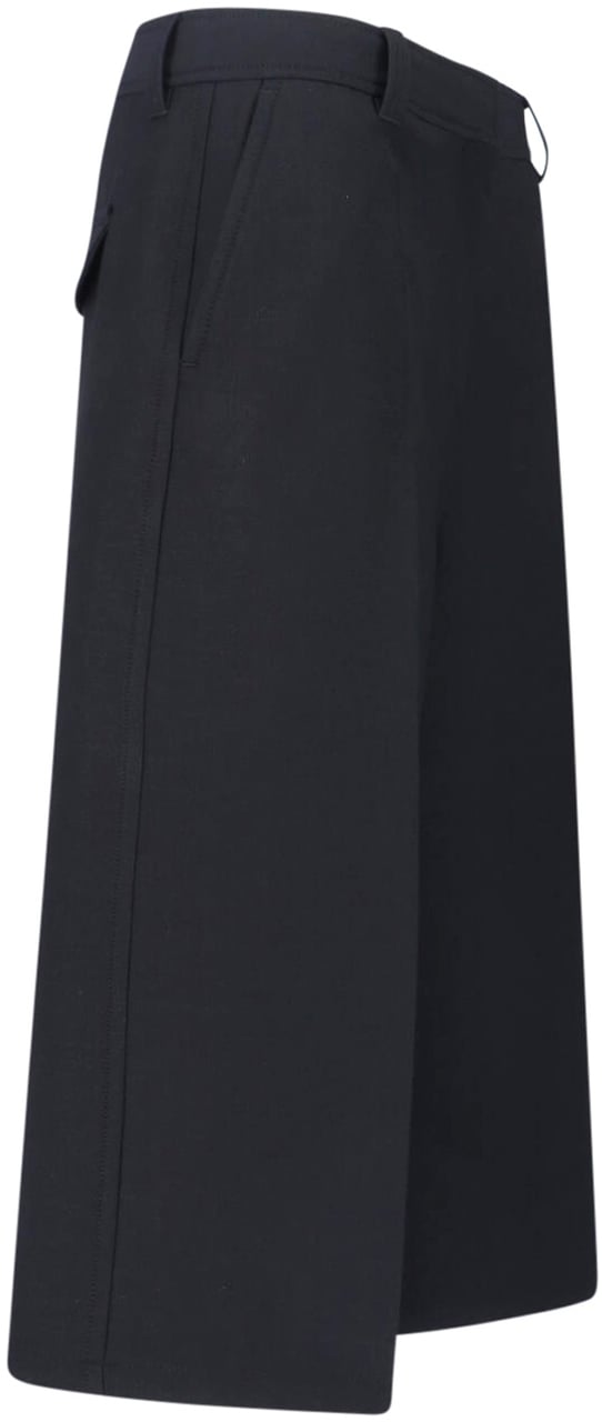 Filippa K Black Blaire Cropped Tailored Wool Trousers Zwart