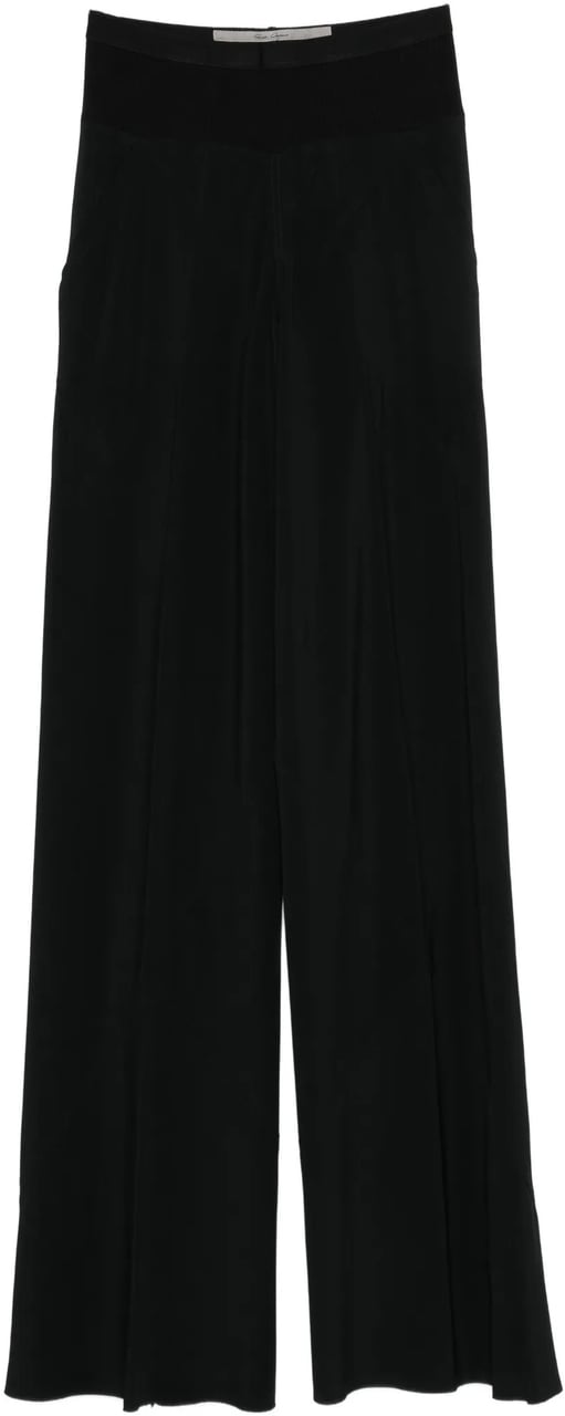 Rick Owens Bias Pantaloni Black Wide-Leg Trousers Zwart