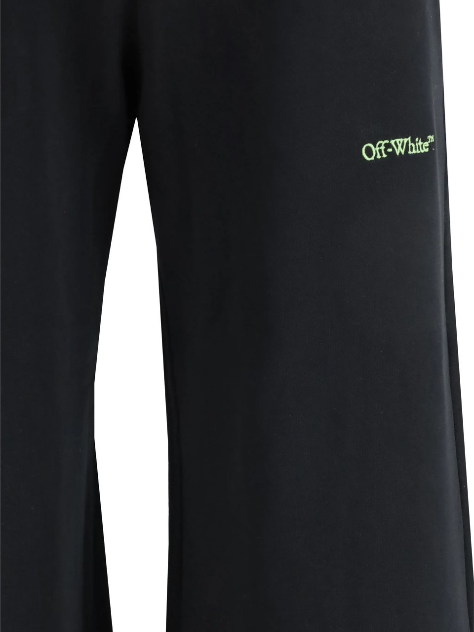 OFF-WHITE Bookish Reg Wide Leg Cotton Sweatpants Zwart