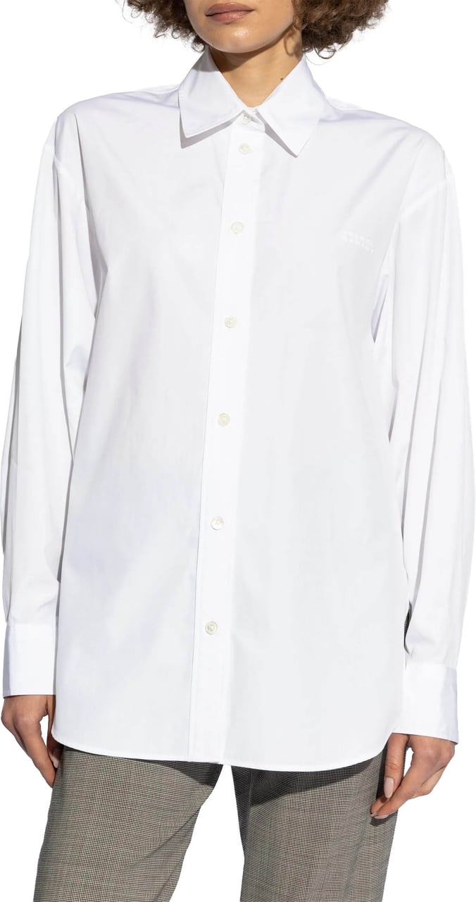 Isabel Marant White Fabriza Pointed Collar Shirt Wit