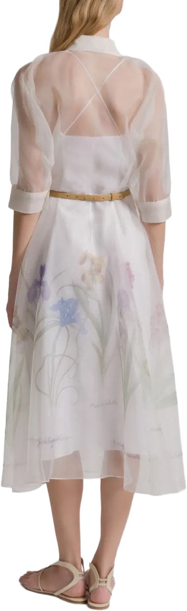 Alberta Ferretti Classic Tailored Fit Minimalist Dress Wit