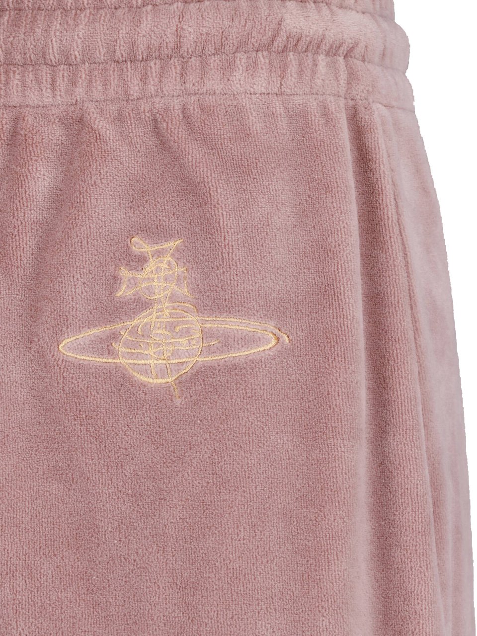 Vivienne Westwood Pink Ruched Drawstring Velvety Skirt Roze