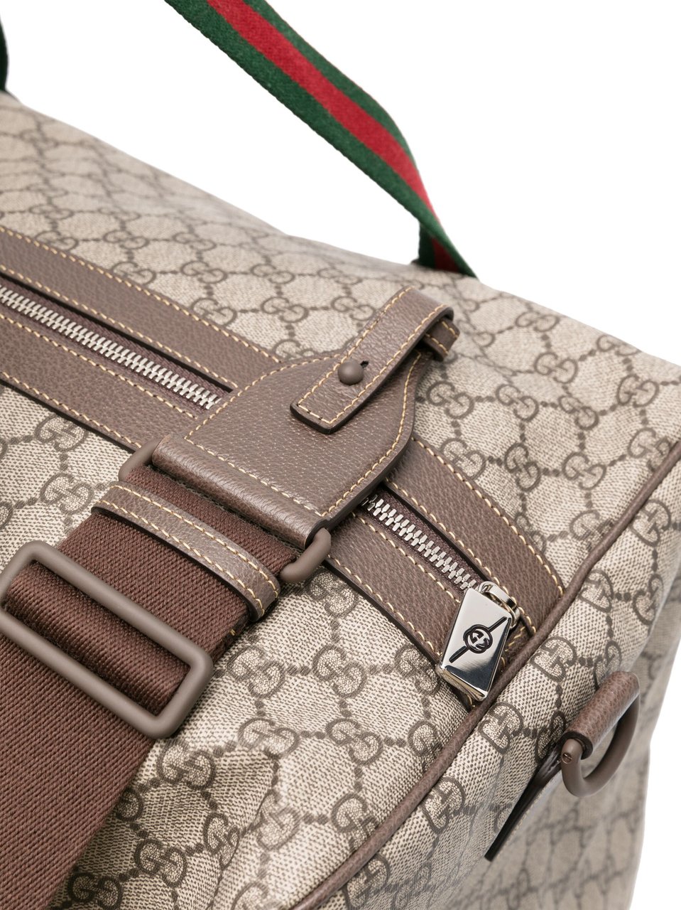 Gucci Beige GG Canvas Pattern Duffle Bag Grijs