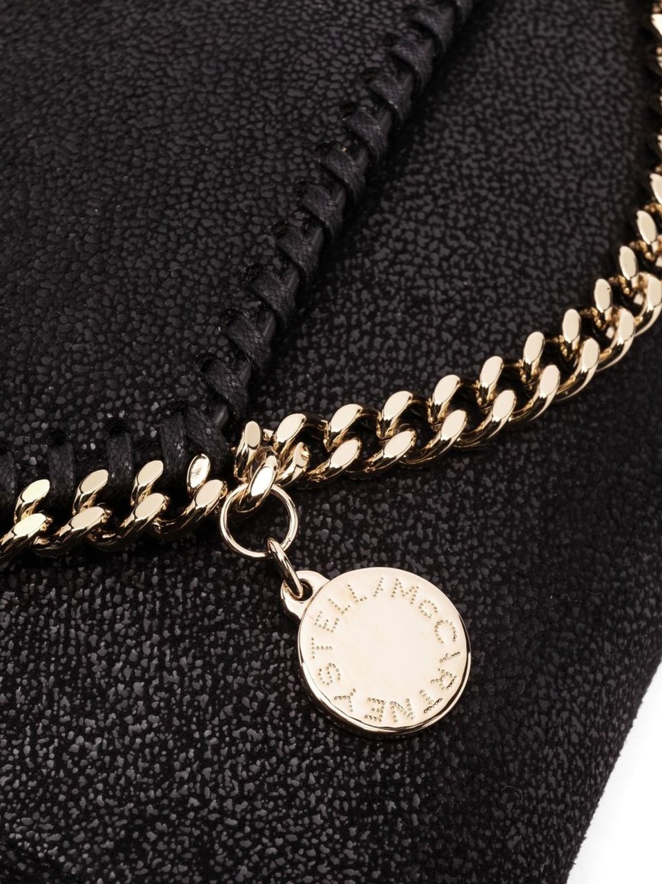Stella McCartney Black Falabella Wallet Chain Satchel Zwart