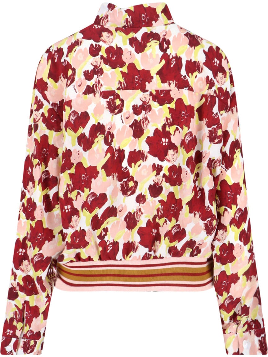 Marni Multicolor Floral Pattern Silk Shirt Roze