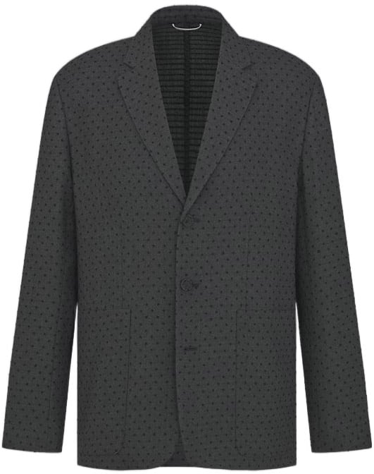 Dior Tailored Woven Three-Button Blazer Zwart