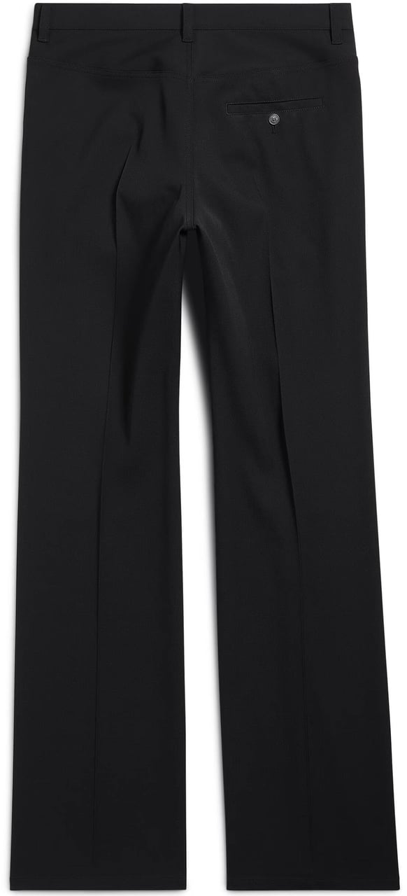 Balenciaga Black Tailored Straight-Leg Structured Pants Zwart