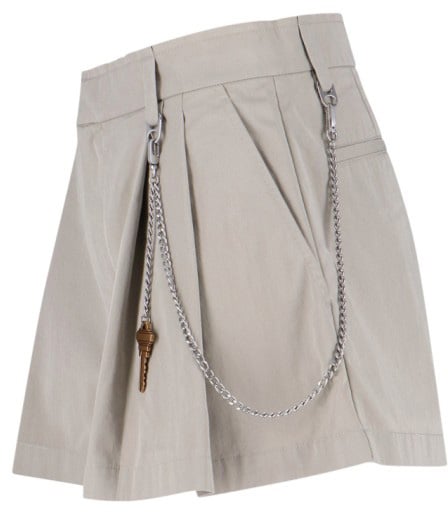 Alexander Wang Beige Tailored Shorts With Chain Detail Neutraal