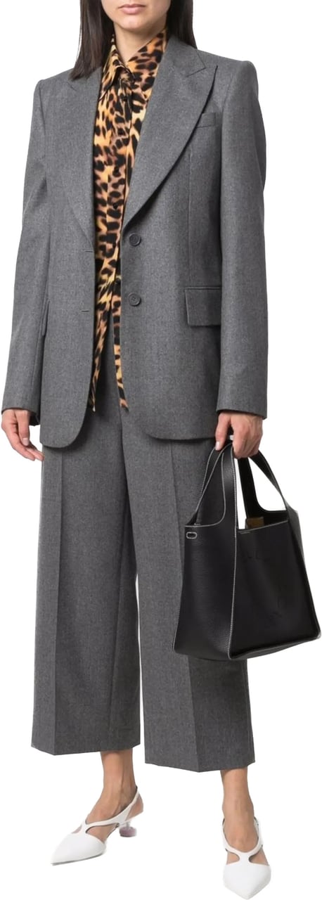 Stella McCartney Structured Logo Crossbody Tote Bag With Dual Handles Zwart