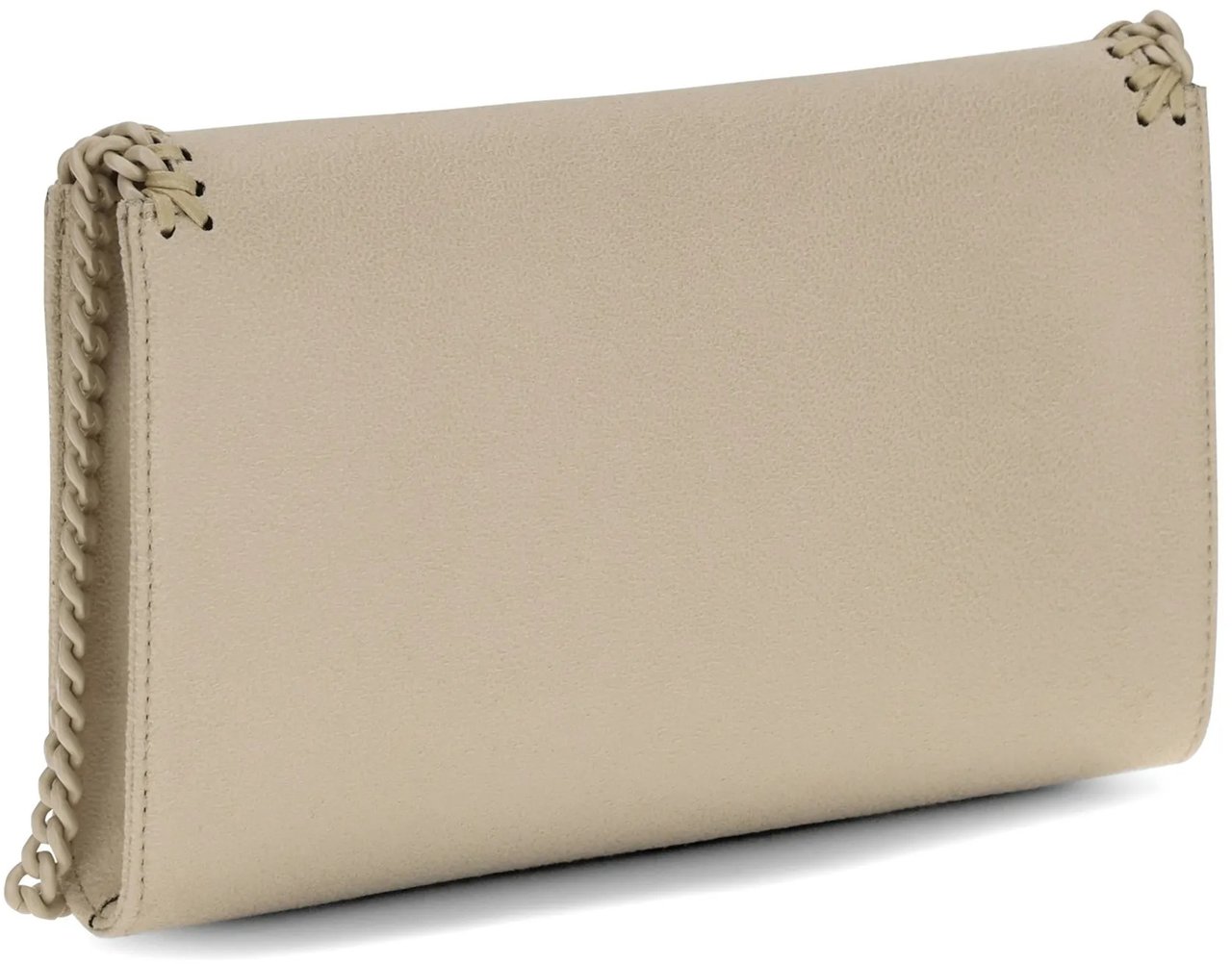 Stella McCartney Rectangular Polyester Wallet Bag With Chain Detail Neutraal