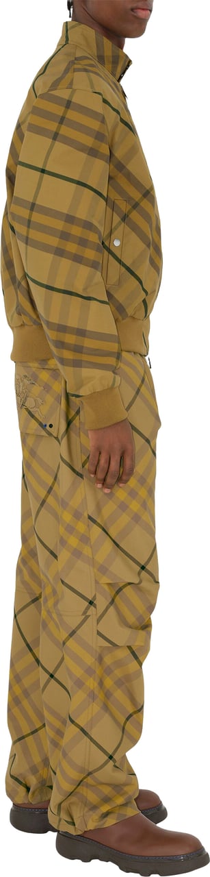 Burberry Check Brown Cotton Bomber Jacket Bruin