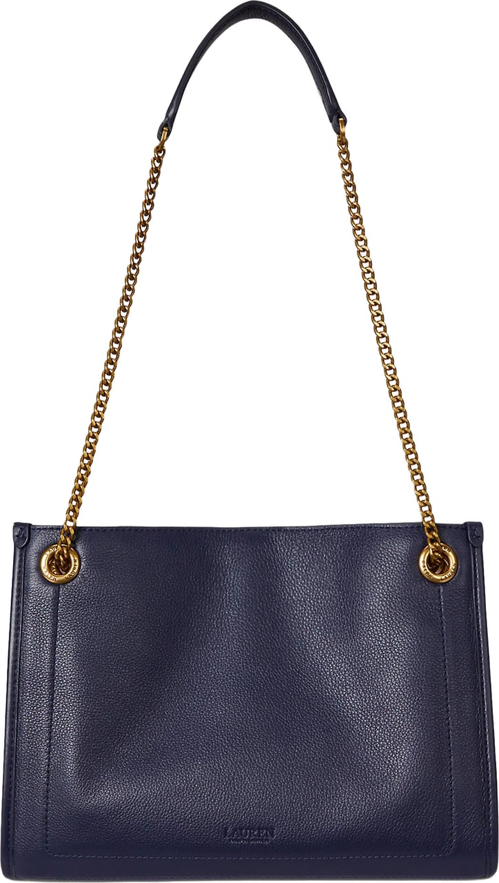 Ralph Lauren Navy Blue Brdly Medium Cotton Bag Navy