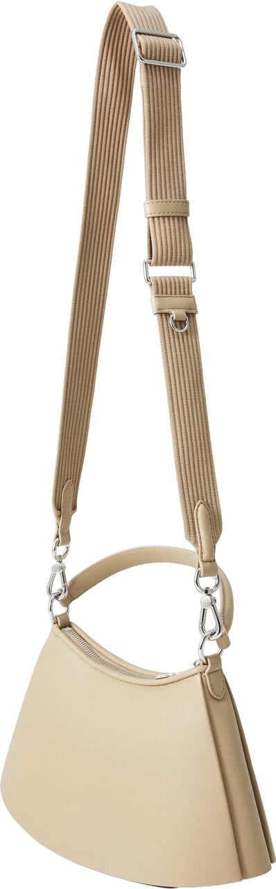 Lacoste Beige Lenglen Leather Shoulder Bag Beige