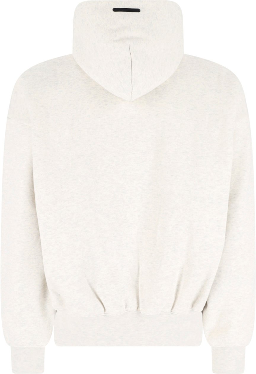 Fear of God White Minimalist Kangaroo Pocket Hoodie Sweater Wit