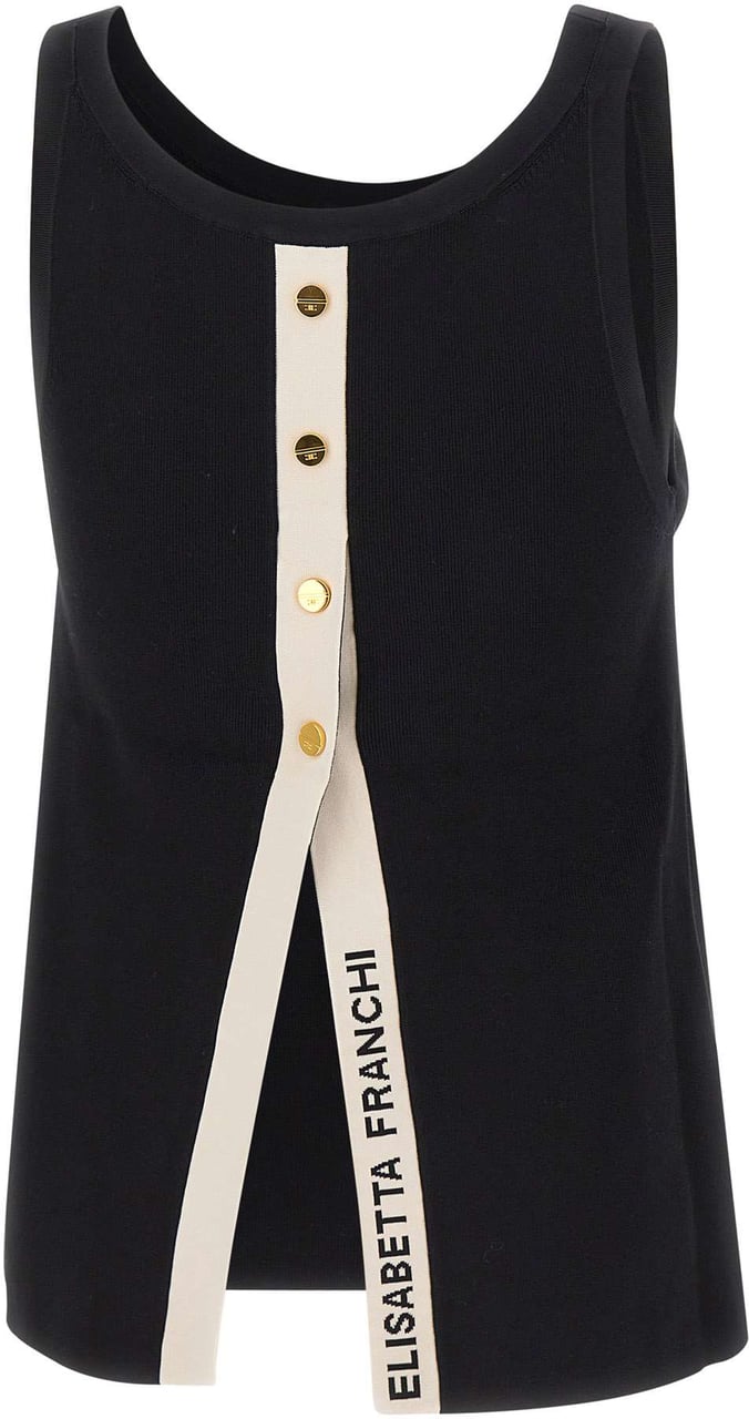 Elisabetta Franchi Top Neroburro Zwart