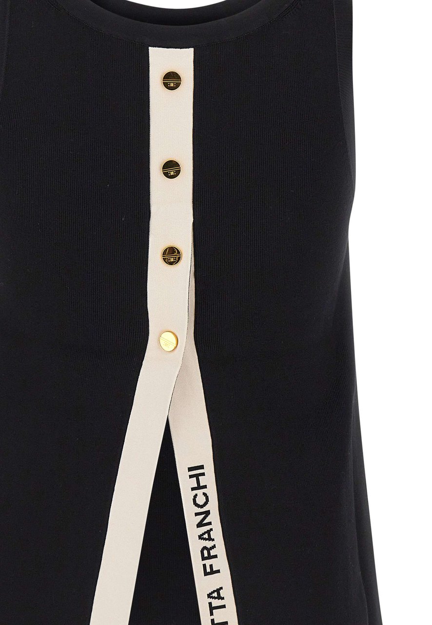 Elisabetta Franchi Top Neroburro Zwart