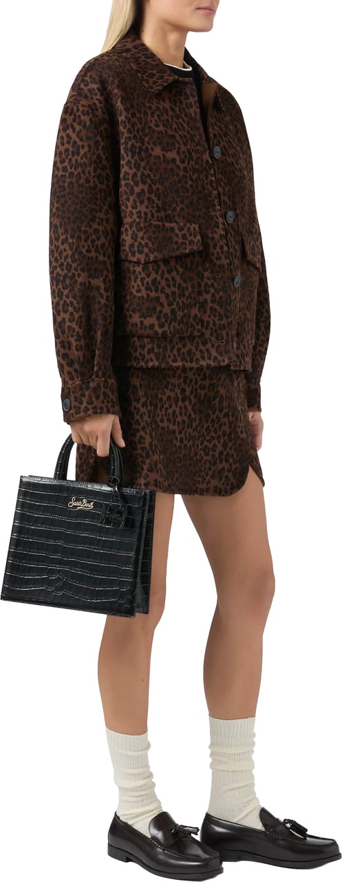 MC2 Saint Barth Bags Printed Croco Leather 00 Zwart