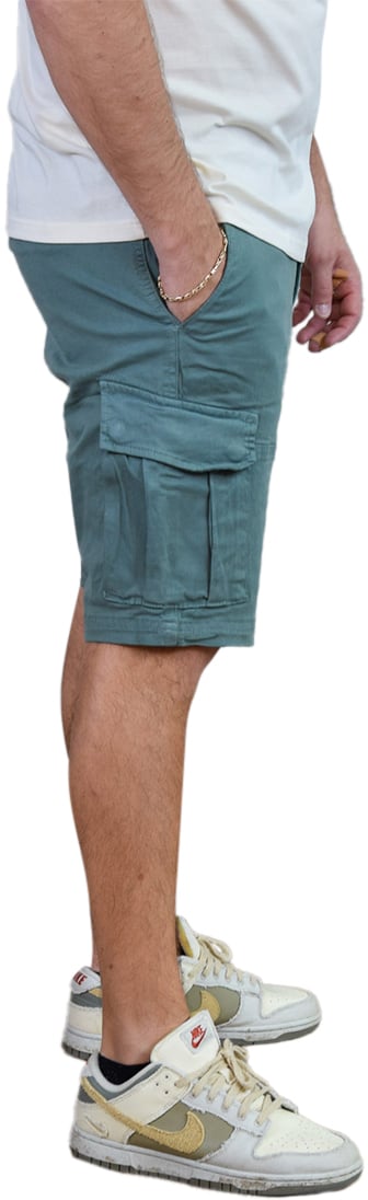 Pure Path Pure Path Garment Dye Cargo Short Groen