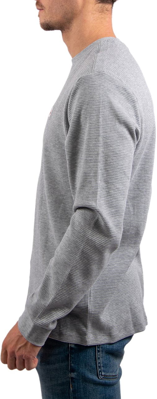 Calvin Klein Calvin Klein Jeans LS Waffle Badge Crewneck Tee Grijs