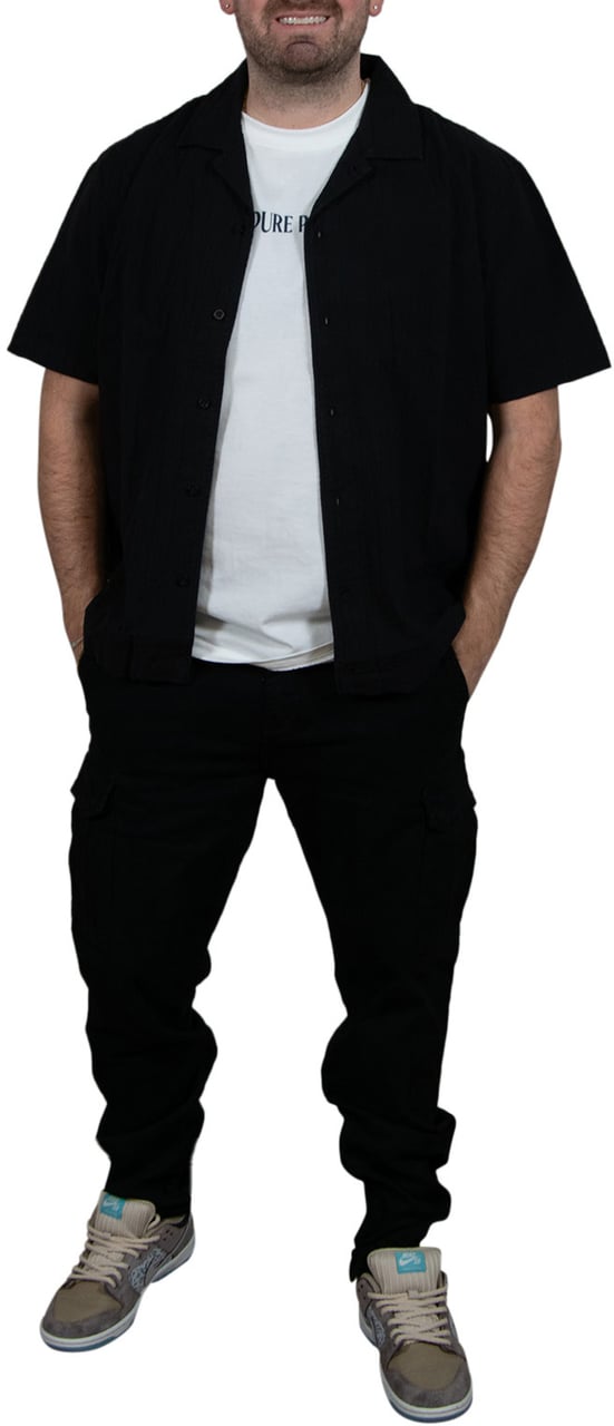 Pure Path Pure Path Overshirt Korte Mouw Zwart