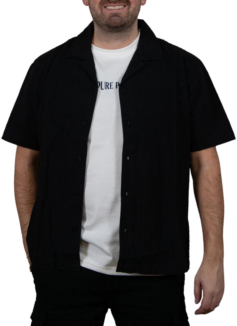 Pure Path Pure Path Overshirt Korte Mouw Zwart