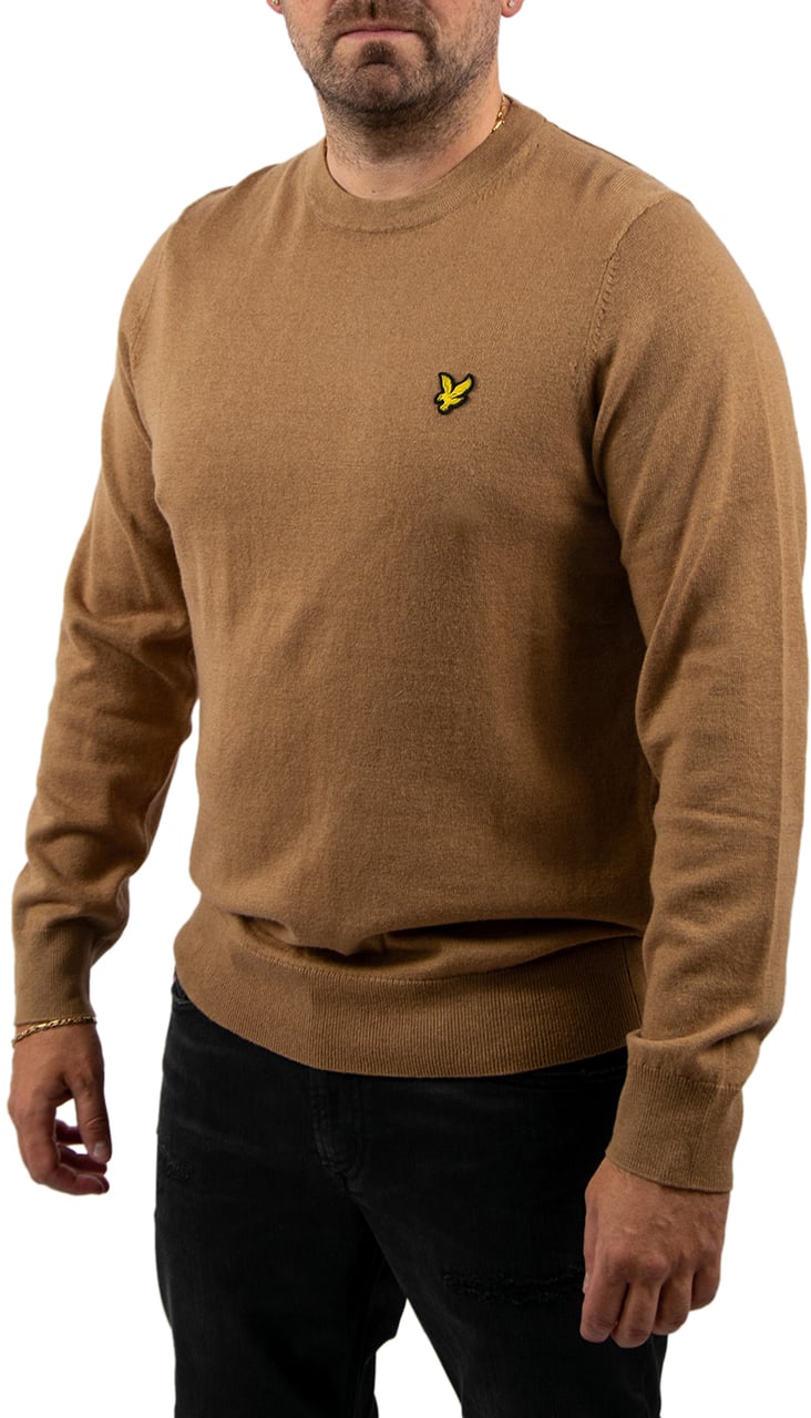 Lyle & Scott Lyle & Scott Cotton Merino Crew Neck Jumper Bruin