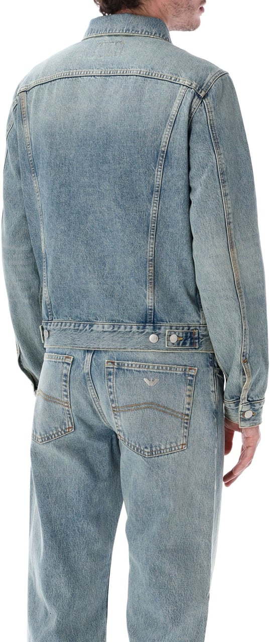 Emporio Armani Denim Jacket Blu Blauw