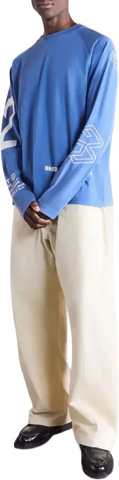 Saint Blanc Multi Logo Longsleeve Blue Blauw