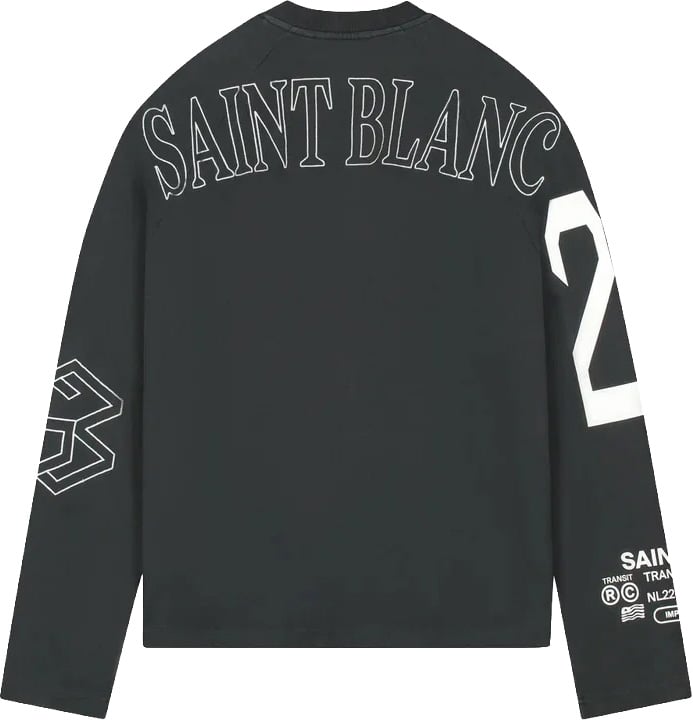 Saint Blanc Multi logo raglan black Zwart