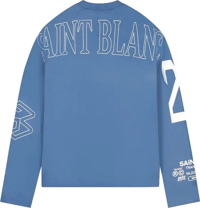 Saint Blanc Multi logo raglan blue Blauw