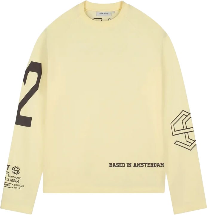 Saint Blanc Multi Logo raglan yellow Geel